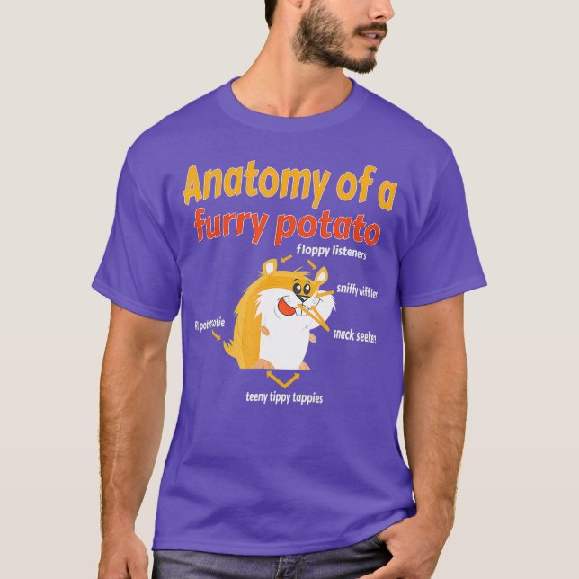 Camiseta Anatomia do tamanho de uma batata pelada (Frente)