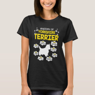 Camiseta Anatomia Do Yorkshire Terrier Dog
