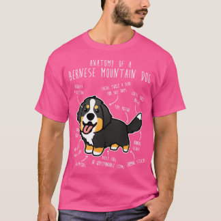 Camiseta Anatomia dos Cães das Montanhas Bernese