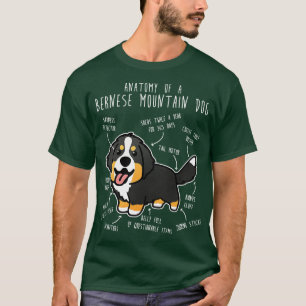 Camiseta Anatomia dos Cães das Montanhas Bernese