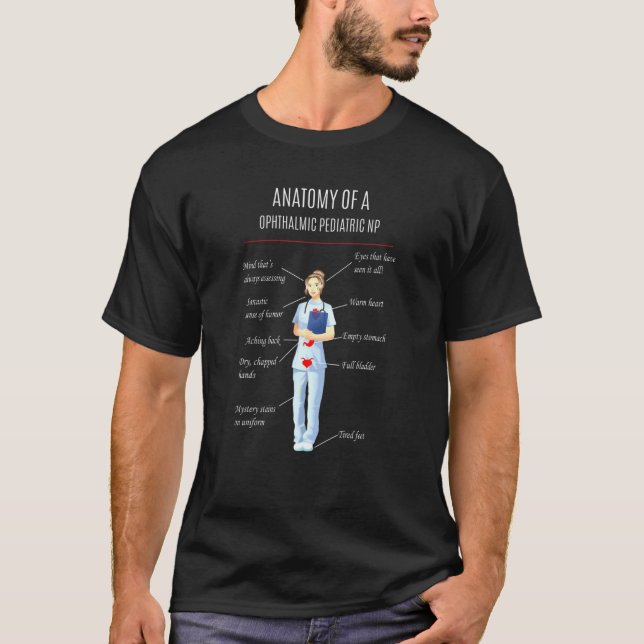 Camiseta Anatomia Enfermeira De Ip Pediátrico Oftálmico (Frente)