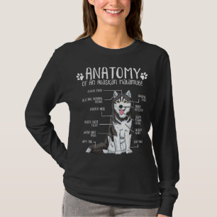 Camiseta Anatomia Engraçada - Alaskan Malamute Dog Lover