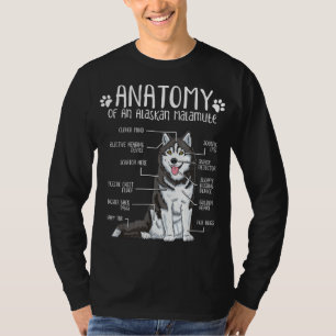 Camiseta Anatomia Engraçada - Alaskan Malamute Dog Lover