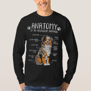 Camiseta Anatomia Engraçada Cachorro Australiano Lover Auss