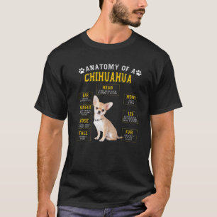 Camiseta Anatomia Engraçada Chihuahua Oferece Presentes Par
