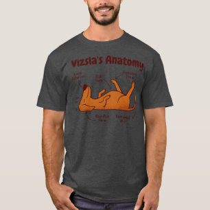 Camiseta Anatomia engraçada de cão Vizsla 1
