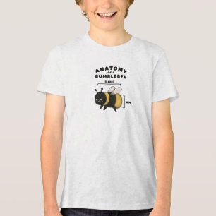 Camiseta Anatomia Engraçada de um Abelhão Blebee Bum Fofo 