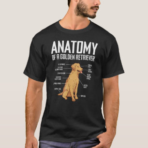 Camiseta Anatomia Engraçada De Um Ouro De Retriever De Cach