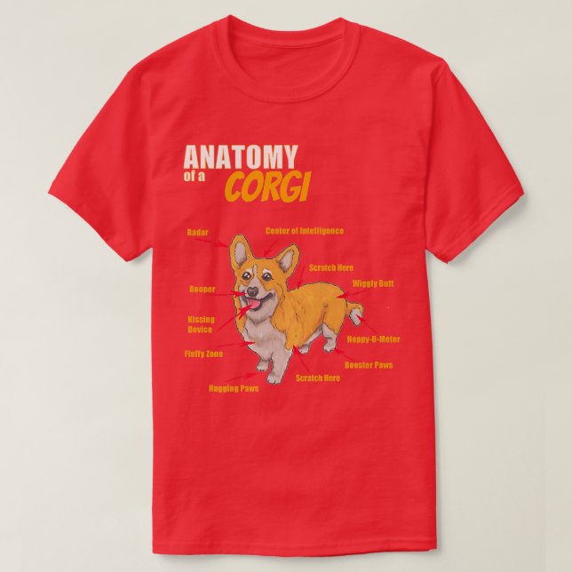 Camiseta Anatomia Engraçada De Um Vestuário De Cachorro Par (Frente do Design)