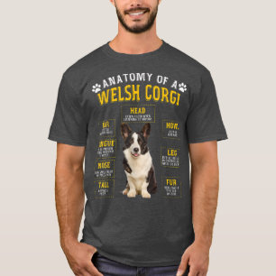Camiseta Anatomia Engraçada Welsh Corgi Oferece Presentes P