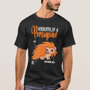 Camiseta Anatomia fofa de Porcupine para Porcupine