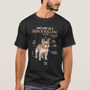 Camiseta Anatomia Francesa Do Bulldog Francês De Um Bulldo