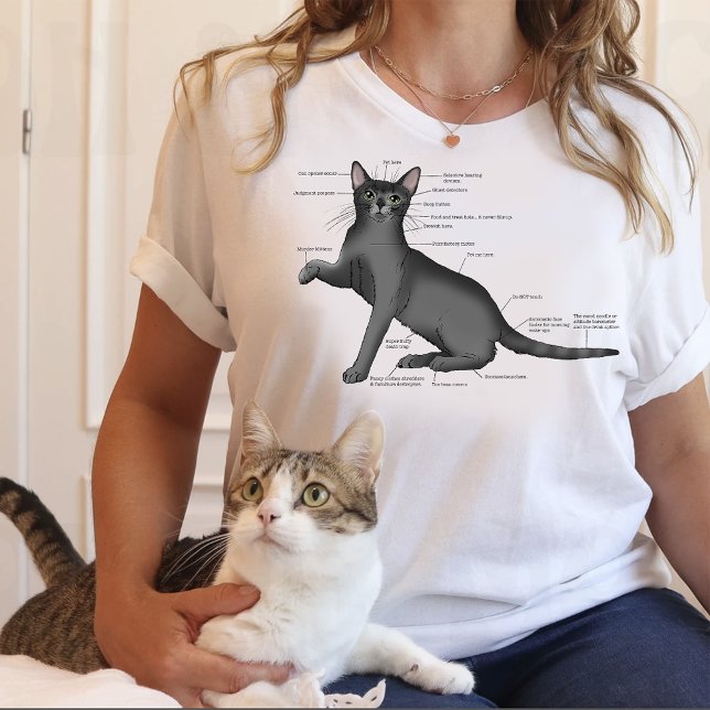 Camiseta Anatomia Gato Engraçado (Criador carregado)
