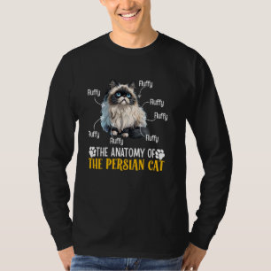 Camiseta ANATOMIA Gato Pérsica DE UM Gato PÉSSICO, Funny,