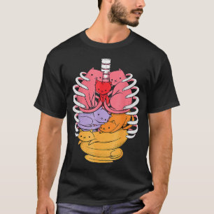 Camiseta Anatomia Humana Inspirou Órgãos De Gato Relacionad