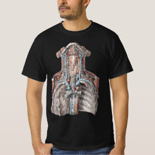 Camiseta Anatomia Humana Vintage Garganta, Pescoço, Peito, 