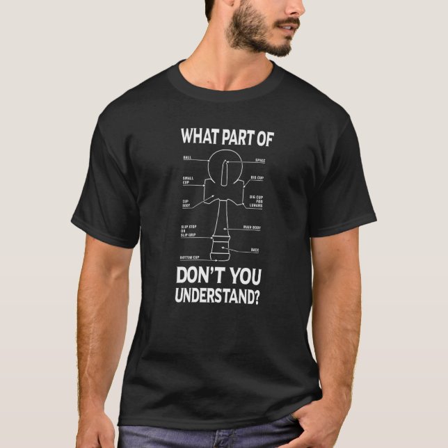 Camiseta Anatomia Kendama Que parte do Kendama você não des (Frente)