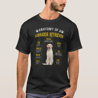 Camiseta Anatomia Labrador Retriever Para Mulheres Homens