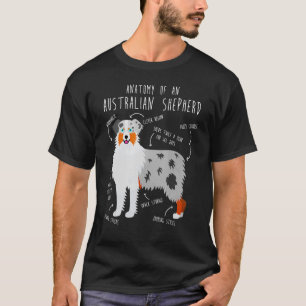 Camiseta Anatomia pastora australiana Pet Aussie Dog M