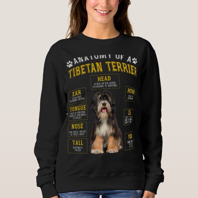 Camiseta Anatomia Tibetano - Terrier para homens (Frente)