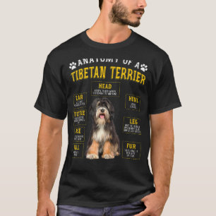 Camiseta Anatomia Tibetano - Terrier para homens