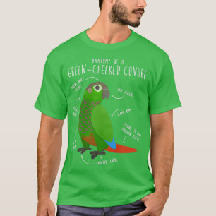 Camiseta Anatomia verde Cheek Conure