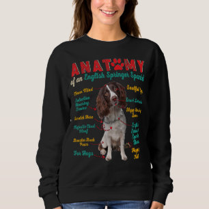 Camiseta Anatomia Vintage De Um Cão Espanhol Inglês Springe