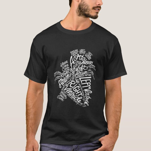 Camiseta Anatomical Ele Branco Palavra Médico (Frente)