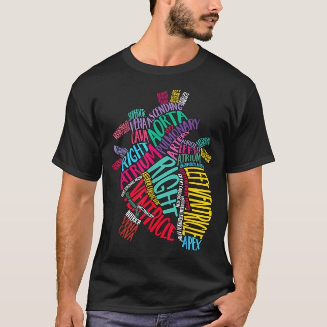 Camiseta Anatomical Heart Design Cardiac Cardiovascular Icu (Frente)