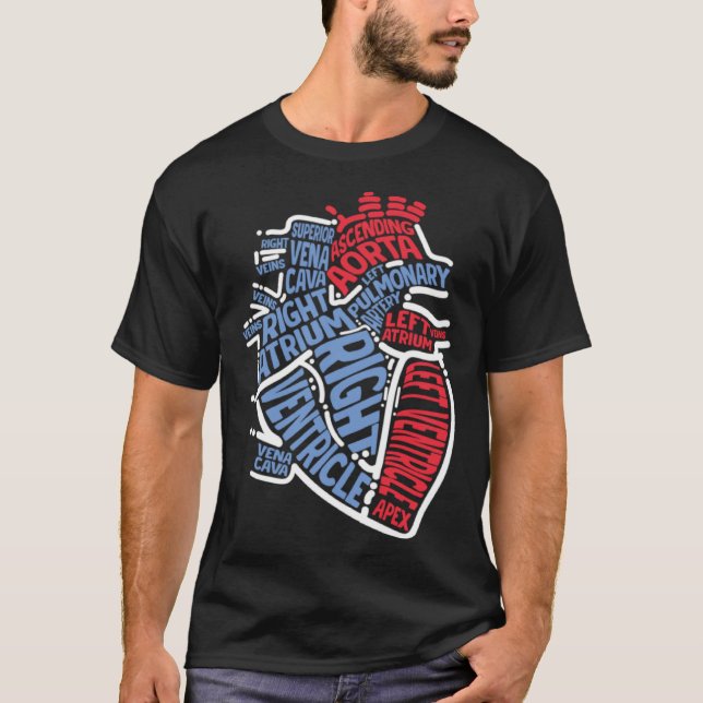 Camiseta Anatomical Heart Medical Parts Cardiologist Surgeo (Frente)