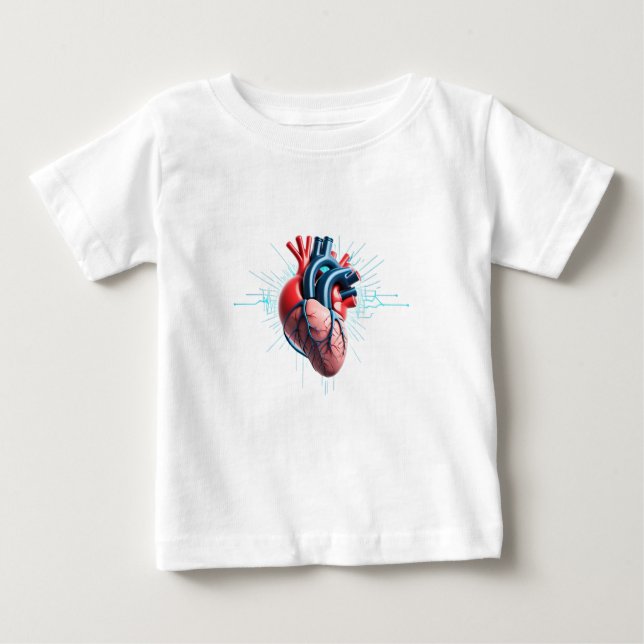 Camiseta Anatomical Heart with EKG – Medical Art Design (Frente)