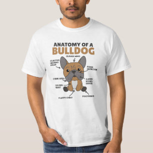 Camiseta Anatomy Of A Bulldog Dogs Funny Puppy