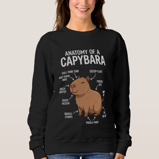 Camiseta Anatomy of A Capybara Funny Capybara Lover (Frente)
