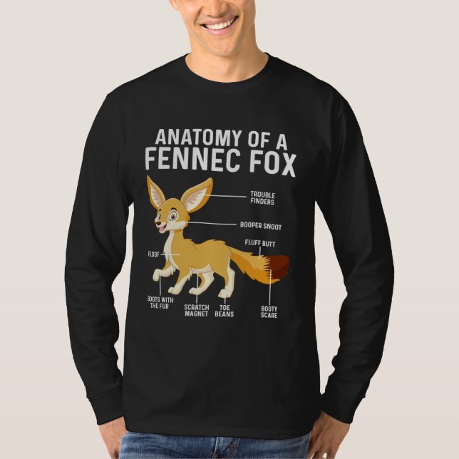 Camiseta Anatomy Of A Fennec Fox  Fennec Foxes (Frente)