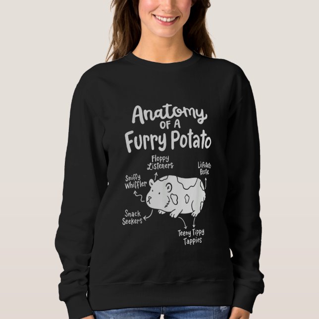 Camiseta Anatomy of a Furry Potato Guinea Pig (Frente)