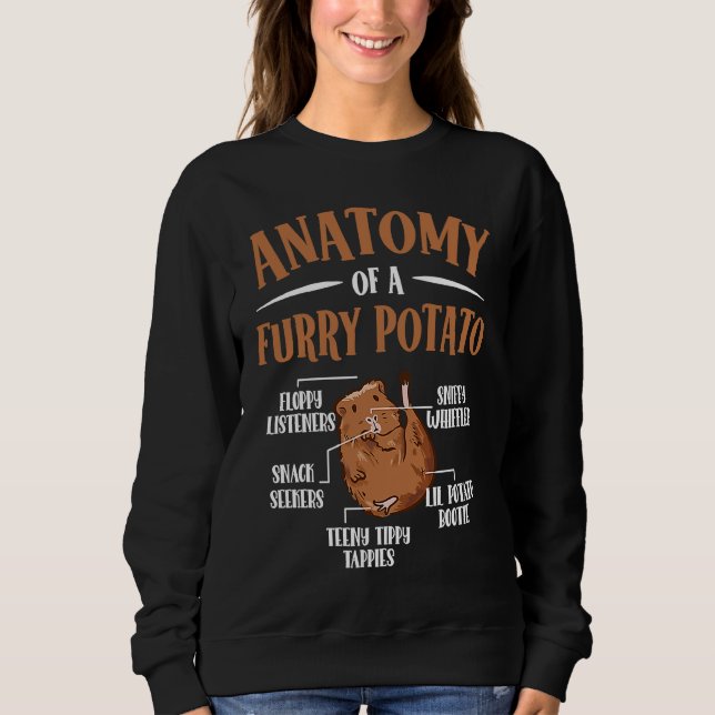 Camiseta Anatomy Of A Furry Potato Guinea Pig  2 (Frente)
