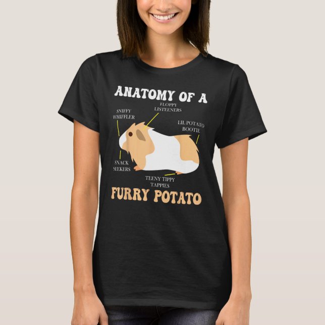 Camiseta Anatomy Of A Furry Potato Guinea Pig  Clothing 1 (Frente)