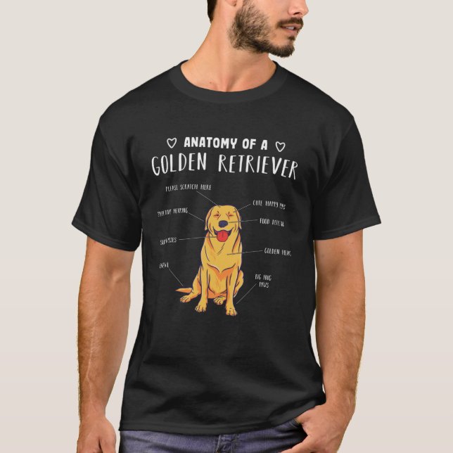 Camiseta Anatomy of a Golden Retriever (Frente)