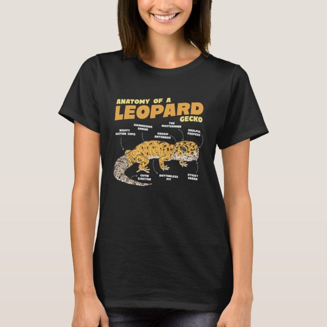 Camiseta Anatomy of A Leopard Gecko Lizard (Frente)