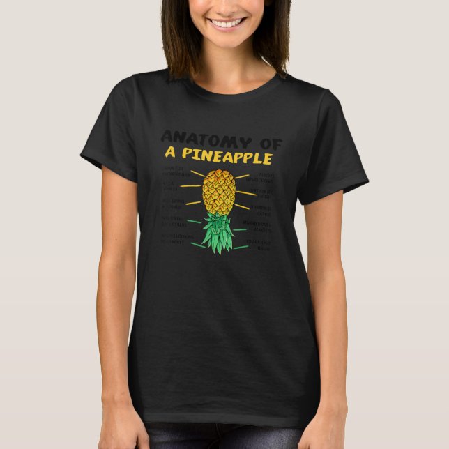 Camiseta Anatomy Of A Pineapple Ananas Upside Down Pineappl (Frente)