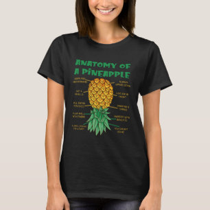 Camiseta Anatomy Of A Pineapple Swinger Funny Upside Down