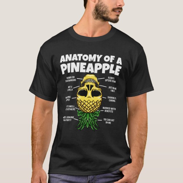 Camiseta Anatomy Of A Pineapple Upside Down Pineapple Swing (Frente)