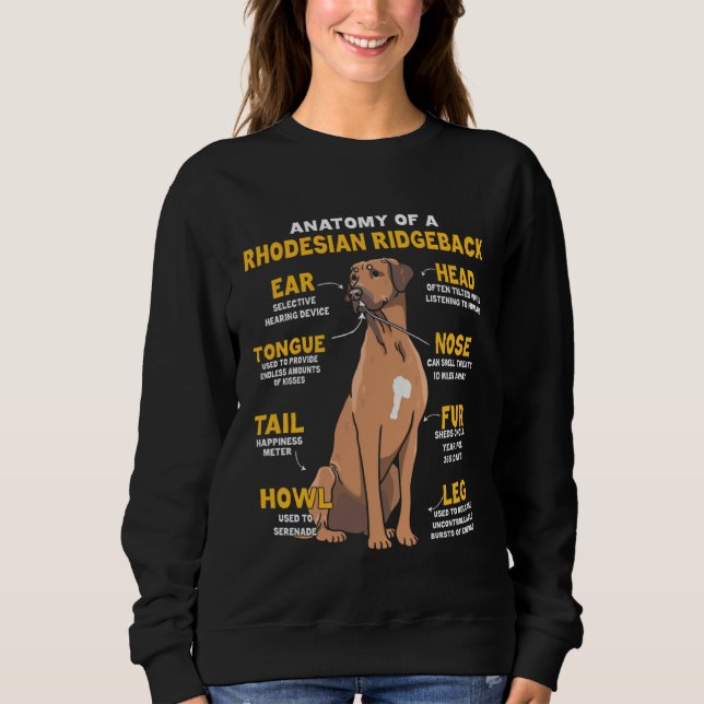 Camiseta Anatomy Of A Rhodesian Ridgeback For Dog (Frente)