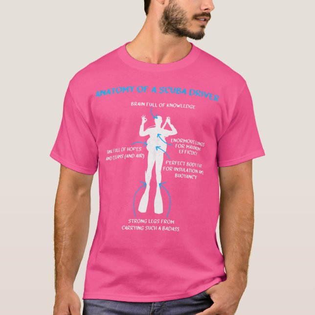 Camiseta Anatomy Of A Scuba Diver Scuba Diving (Frente)