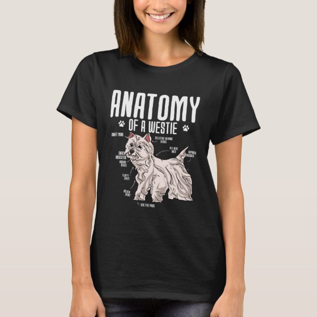 Camiseta Anatomy Of A West Highland White Terrier (Frente)