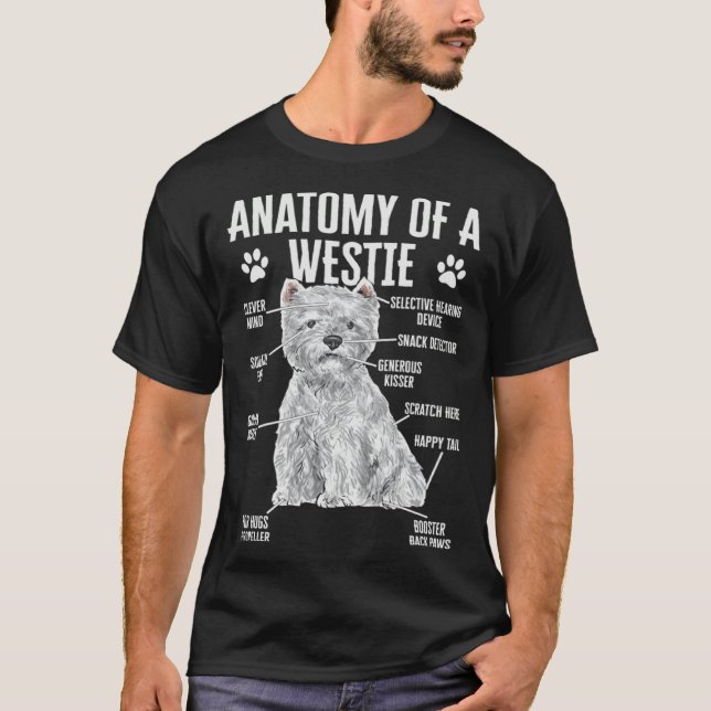 Camiseta Anatomy Of A Westie West Highland White Terrier (Frente)