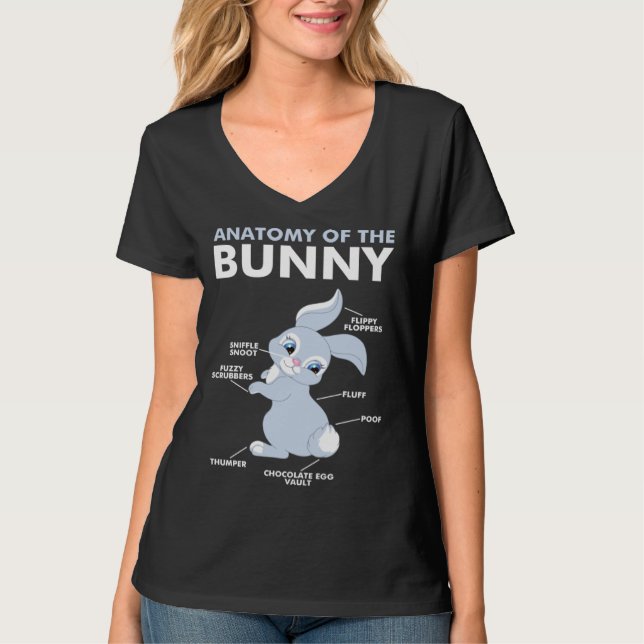 Camiseta Anatomy of Bunny  Rabbit (Frente)