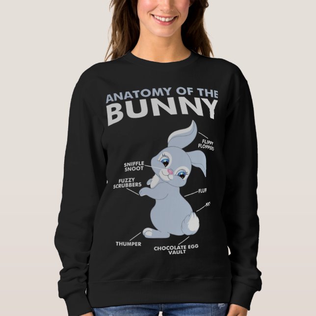 Camiseta Anatomy of Bunny  Rabbit (Frente)
