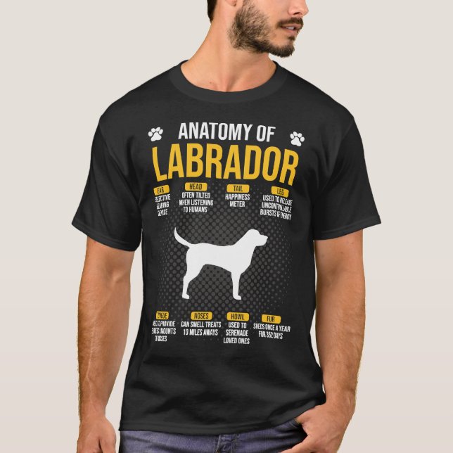 Camiseta Anatomy Of Labrador Dog (Frente)