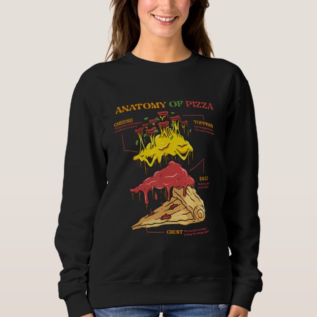 Camiseta Anatomy of Pizza Italian Food Pizza  Baker Pizza M (Frente)